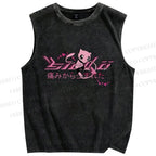 Unisex Pain Printed Washed Tank Top
