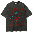 Unisex Artistic Abstract Eyes Printed Washed Tee