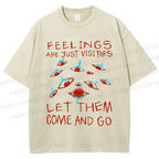 Unisex Artistic Abstract Eyes Printed Washed Tee