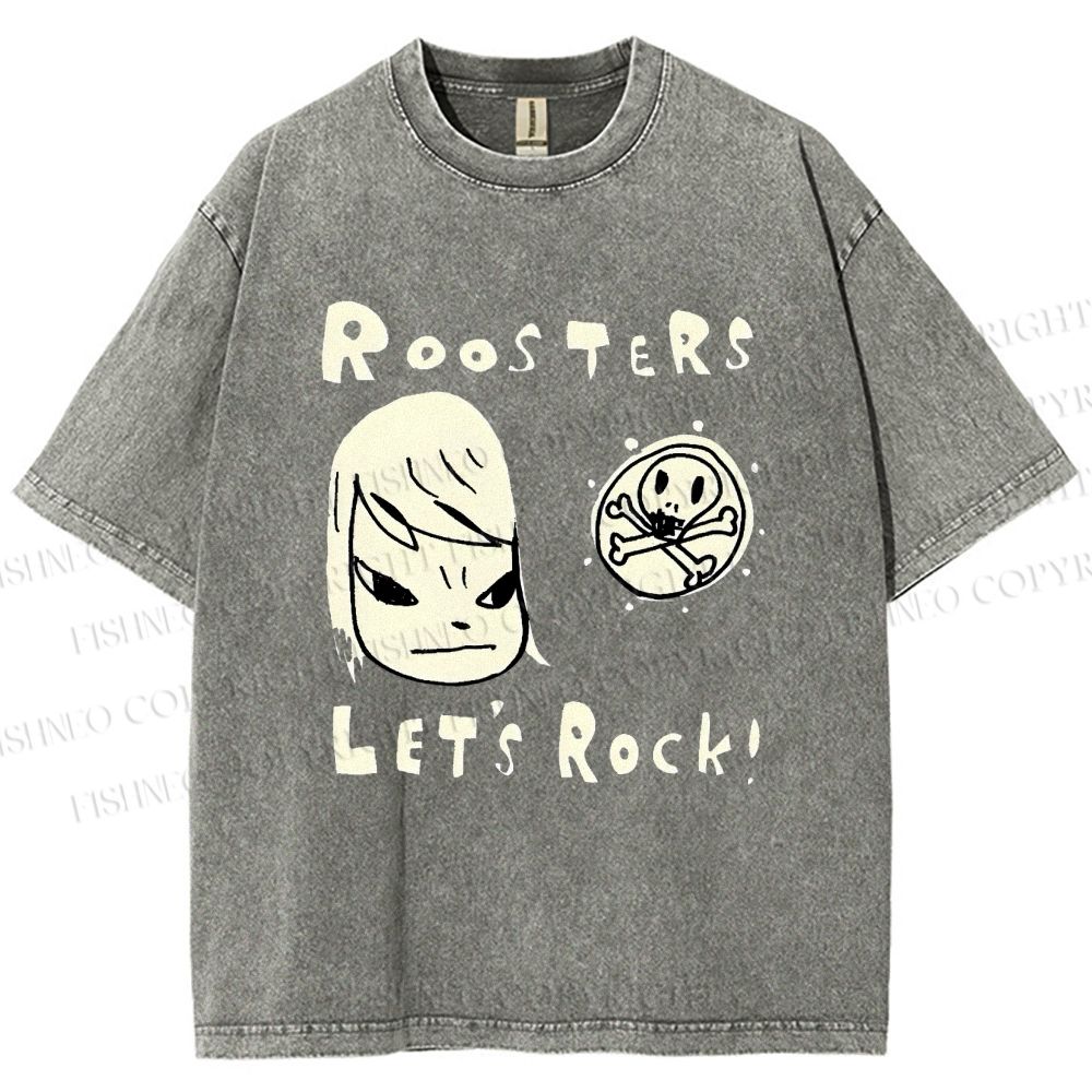 Unisex Yoshitomo Nara Printed Washed Tee