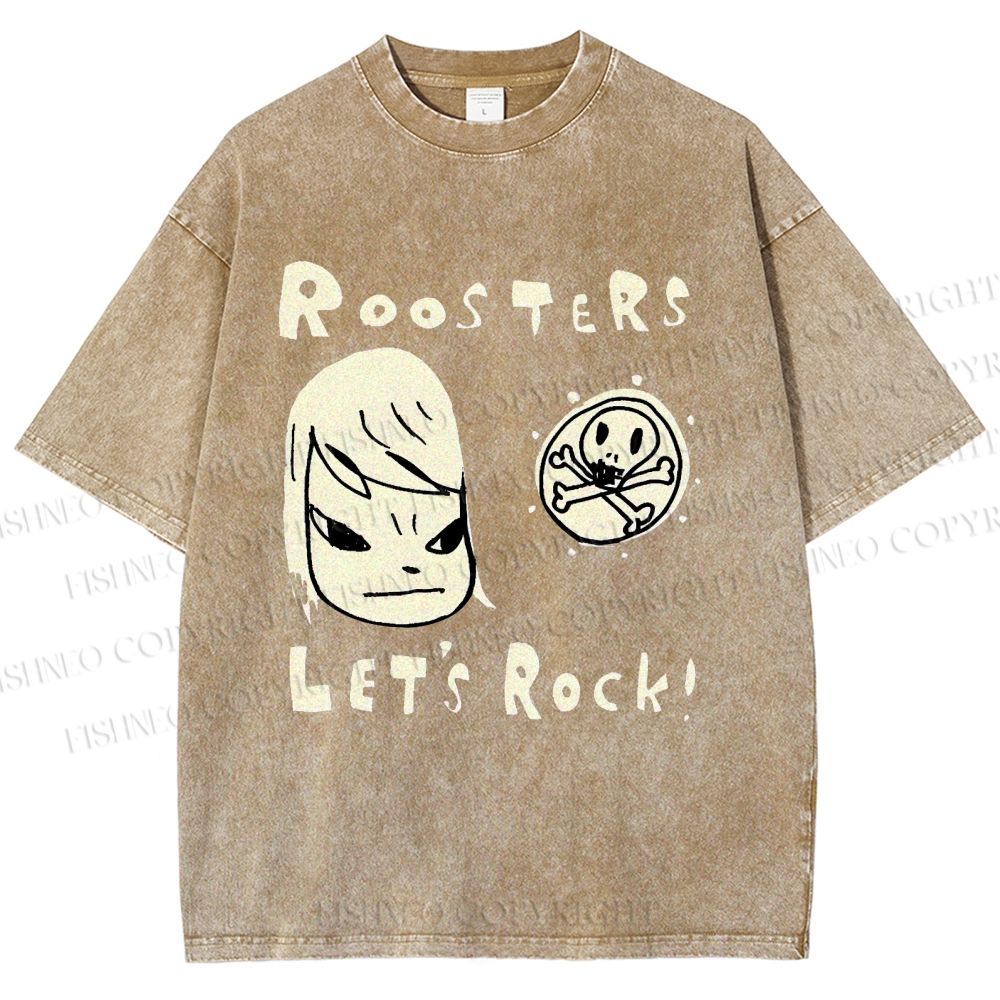 Unisex Yoshitomo Nara Printed Washed Tee