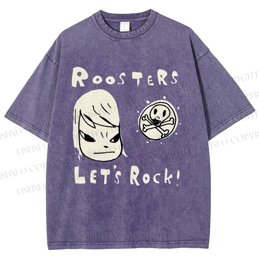 Unisex Yoshitomo Nara Printed Washed Tee