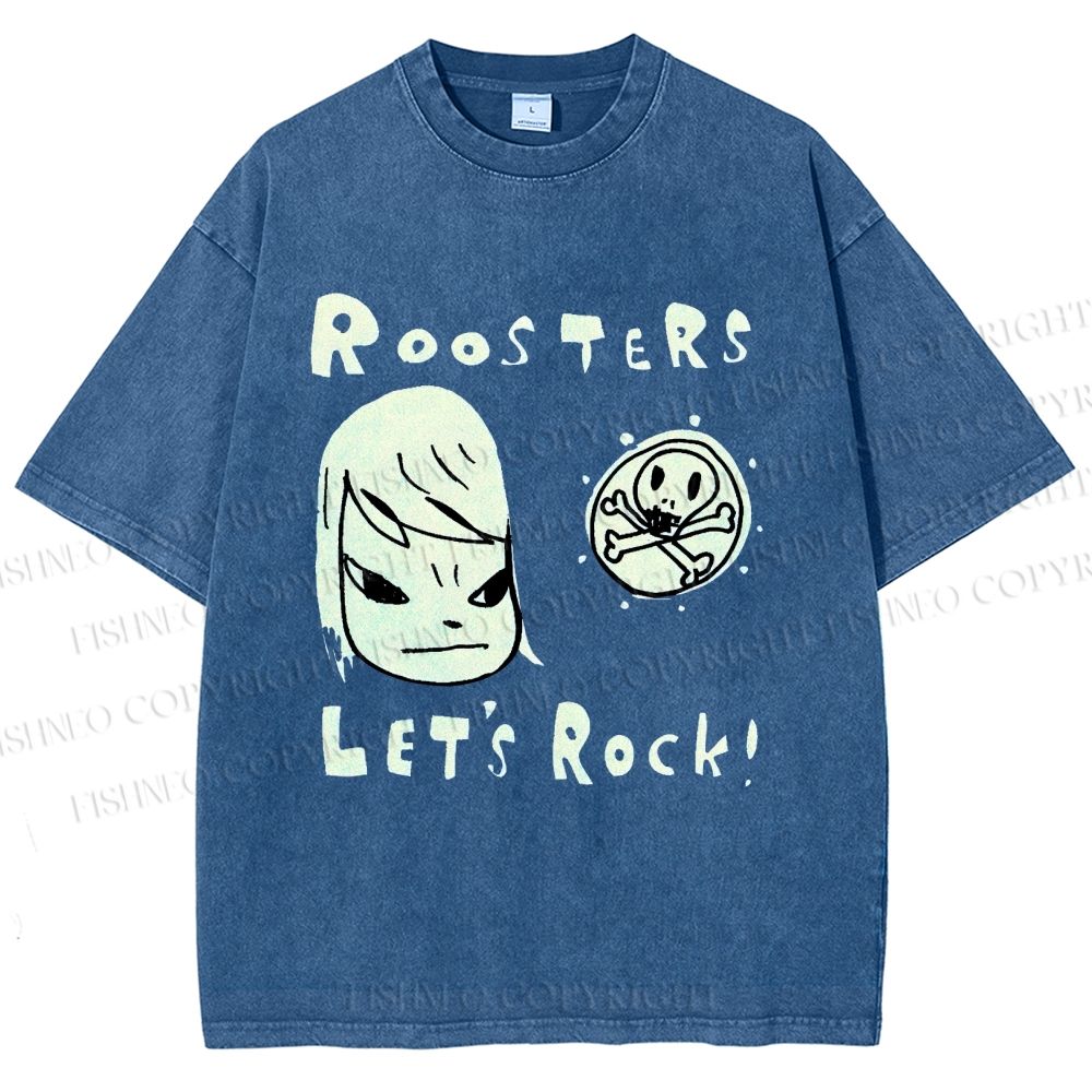 Unisex Yoshitomo Nara Printed Washed Tee
