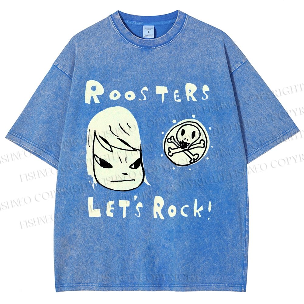 Unisex Yoshitomo Nara Printed Washed Tee