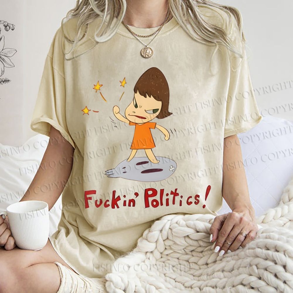 Unisex Yoshitomo Nara Printed Washed Tee