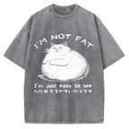 Funny Cat Fat Just Easy To See Vintage Washed T-shirt