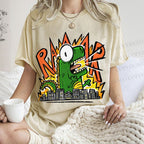 Unisex Monsters Printed Washed Tee