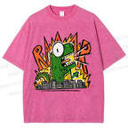 Unisex Monsters Printed Washed Tee