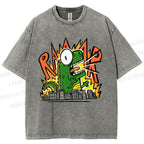 Unisex Monsters Printed Washed Tee