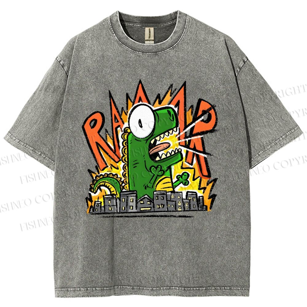 Unisex Monsters Printed Washed Tee