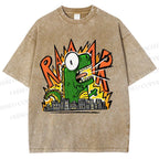 Unisex Monsters Printed Washed Tee