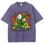 Unisex Monsters Printed Washed Tee