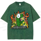 Unisex Monsters Printed Washed Tee