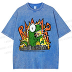 Unisex Monsters Printed Washed Tee