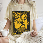 Unisex Vintage Silly Pumpkin Halloween Printed Washed Tee
