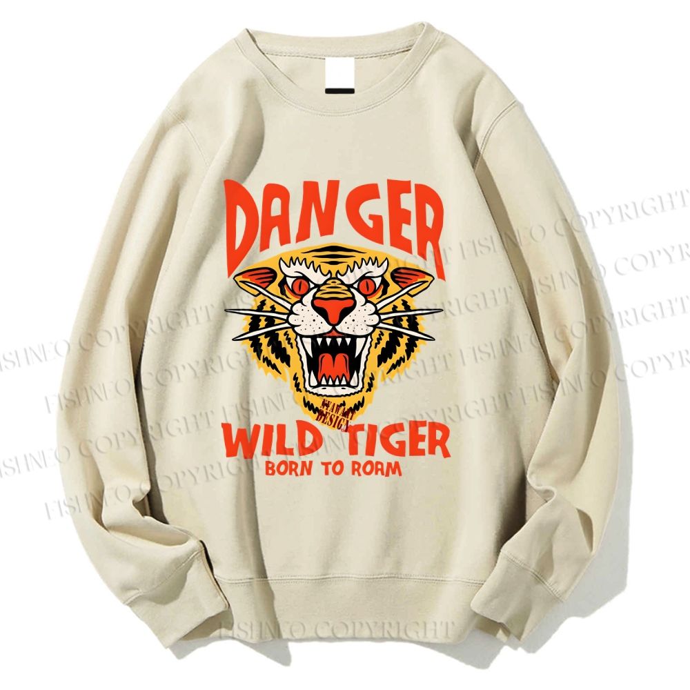 Unisex Tiger Printed Sweatshirt