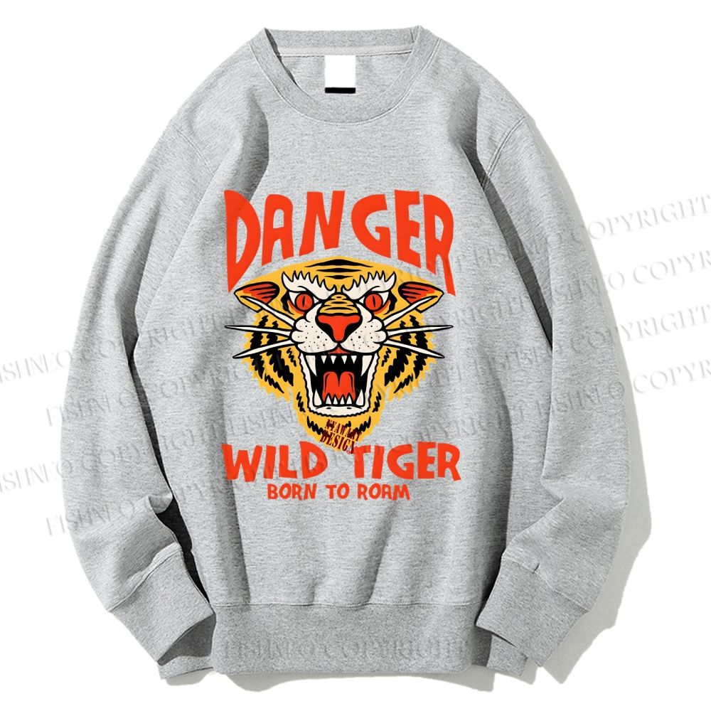 Unisex Tiger Printed Sweatshirt