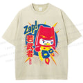 Unisex Zap Printed Washed Tee