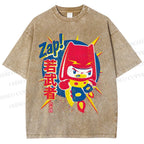 Unisex Zap Printed Washed Tee