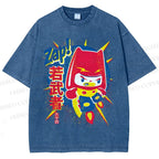 Unisex Zap Printed Washed Tee