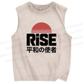 Unisex Rise Printed Washed Tank Top