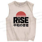 Unisex Rise Printed Washed Tank Top