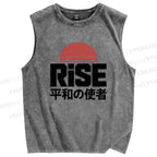 Unisex Rise Printed Washed Tank Top