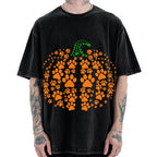 Cute Cat Pumpkin Vintage Washed T-shirt