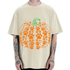 Cute Cat Pumpkin Vintage Washed T-shirt