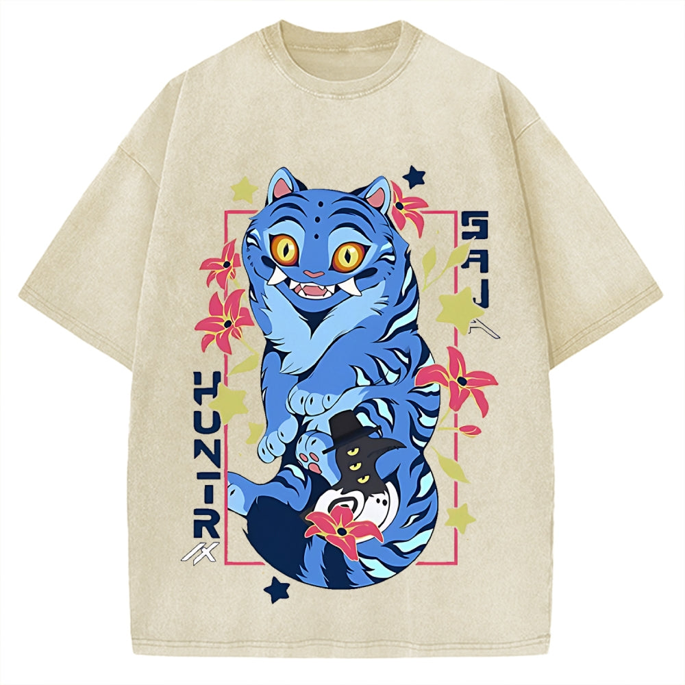 Derpy Tiger Demon Hunters Vintage Washed T-shirt