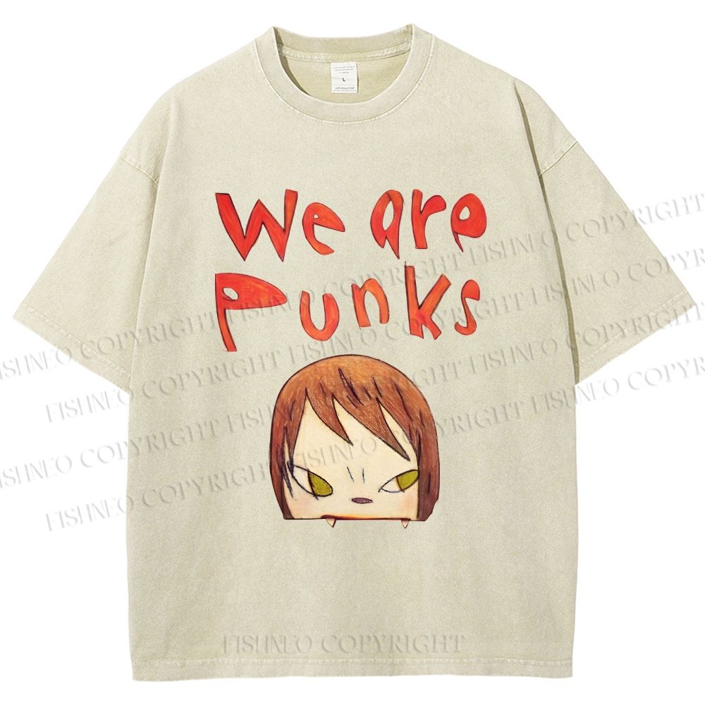 Unisex Yoshitomo Nara Printed Washed Tee