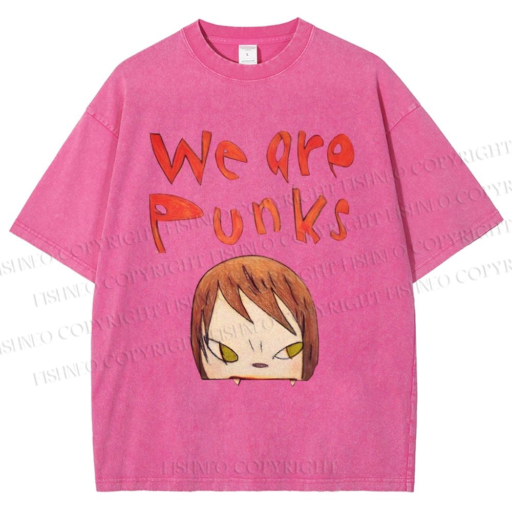 Unisex Yoshitomo Nara Printed Washed Tee