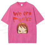 Unisex Yoshitomo Nara Printed Washed Tee