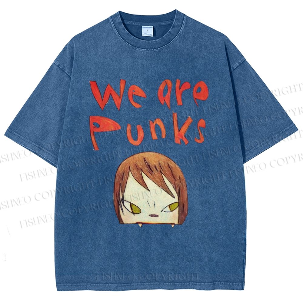 Unisex Yoshitomo Nara Printed Washed Tee