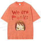 Unisex Yoshitomo Nara Printed Washed Tee