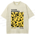 Unisex Japanese Yayoi Kusama Printed Washed Tee