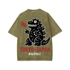 Unisex Lucky Monster Tokyo Japan Front And Back Printed Washed Tee