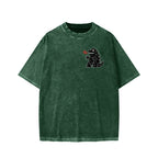 Unisex Lucky Monster Tokyo Japan Front And Back Printed Washed Tee