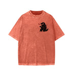 Unisex Lucky Monster Tokyo Japan Front And Back Printed Washed Tee