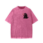 Unisex Lucky Monster Tokyo Japan Front And Back Printed Washed Tee