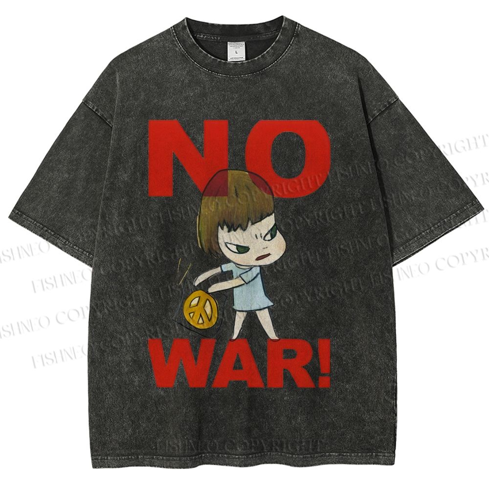 Unisex Yoshitomo Nara Printed Washed Tee