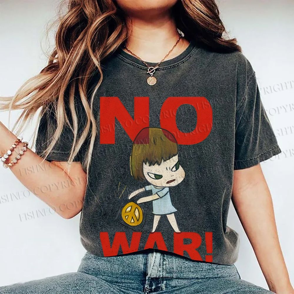 Unisex Yoshitomo Nara Printed Washed Tee