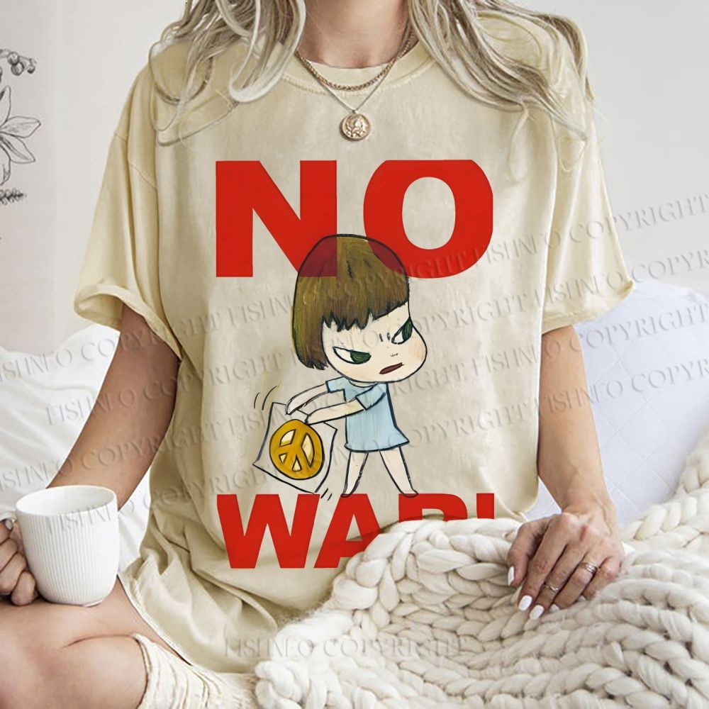 Unisex Yoshitomo Nara Printed Washed Tee