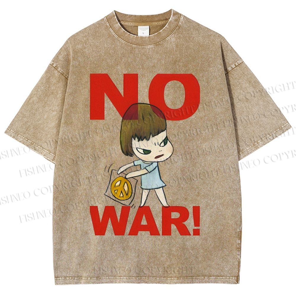 Unisex Yoshitomo Nara Printed Washed Tee