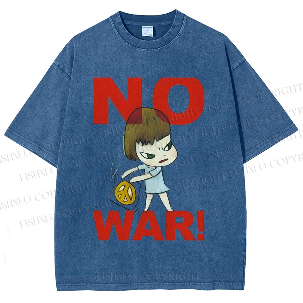 Unisex Yoshitomo Nara Printed Washed Tee