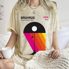 Unisex Bauhaus Design Lamp Printed Washed Tee