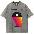 Unisex Bauhaus Design Lamp Printed Washed Tee