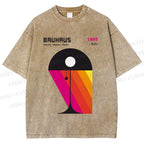 Unisex Bauhaus Design Lamp Printed Washed Tee