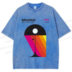 Unisex Bauhaus Design Lamp Printed Washed Tee
