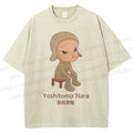 Unisex Yoshitomo Nara Printed Washed Tee